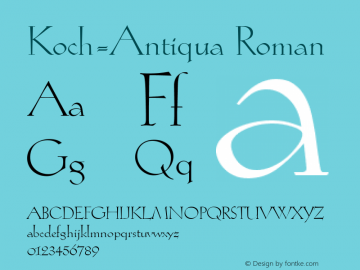 Koch-Antiqua Version 1.00 Font Sample