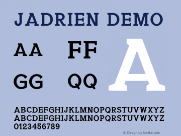 Jadrien Demo Version 1.002;Fontself Maker 2.1.2图片样张