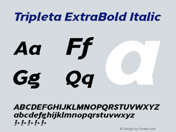 TripletaExtraBold-Italic Version 1.187图片样张