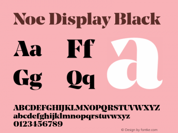 Noe Display Black Version 1.001 Font Sample