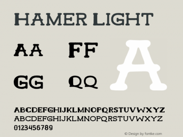 HamerRegular Version 1.000;PS 001.001;hotconv 1.0.56 Font Sample