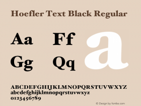 Hoefler Text Black Version 1.0图片样张