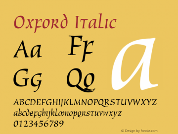 Oxford Italic Version 1.0图片样张