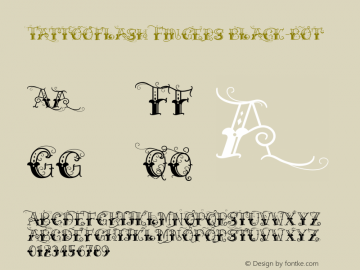 Tattooflash Fingers black-bot Version Version: 1.001 Font Sample