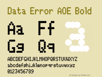 Data Error AOE Bold Version 1.000 1999 initial release图片样张