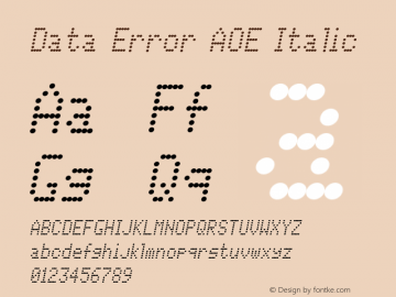 Data Error AOE Italic Version 1.000 1999 initial release图片样张