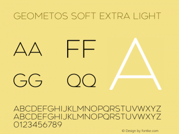 Geometos Soft Extra Light Version 1.000;PS 001.000;hotconv 1.0.88;makeotf.lib2.5.64775图片样张