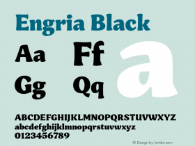 Engria-Black Version 1.000 Font Sample