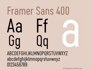 Framer Sans 400 2.0 Font Sample