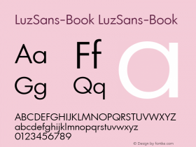 LuzSans-Book Version 001.000图片样张