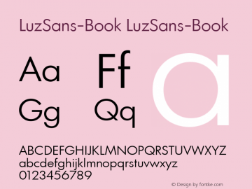 LuzSans-Book Version 001.000 Font Sample