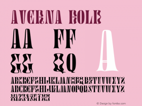 Averna-Bold Version 1.000 Font Sample