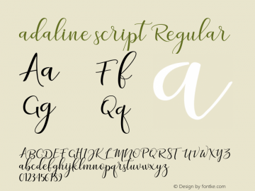 adalinescript Version 1.000图片样张