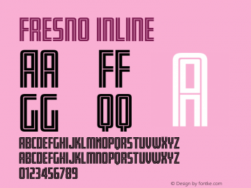 Fresno-Inline 3.000 Font Sample