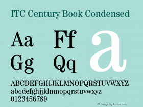 ITC Century Book Condensed Version 002.000图片样张