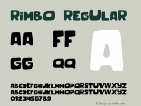 Rimbo Version 1.000;PS 001.000;hotconv 1.0.70;makeotf.lib2.5.58329 DEVELOPMENT Font Sample