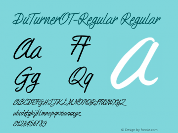 DuTurner OT Regular Version 7.504 Font Sample