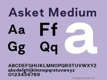 Asket-Medium 001.000 Font Sample