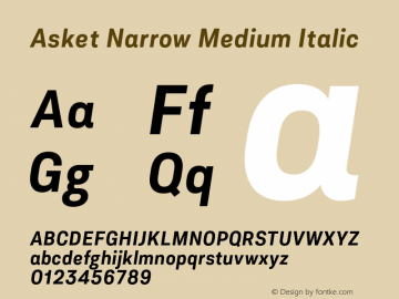 AsketNarrow-MediumItalic 001.000图片样张