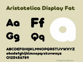 Aristotelica Display Fat Version 1.000;PS 001.000;hotconv 1.0.88;makeotf.lib2.5.64775图片样张