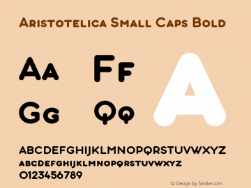 Aristotelica Small Caps Bold Version 1.000图片样张