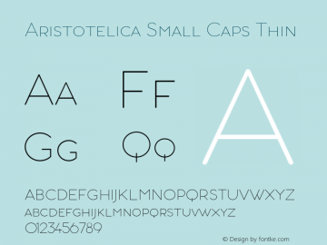 Aristotelica Small Caps Thin 1.000图片样张