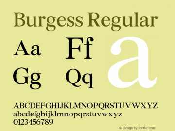 Burgess-Regular Version 1.001图片样张