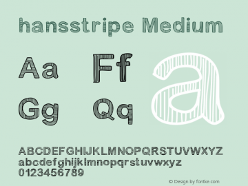 hansstripe Medium Version 001.000 Font Sample