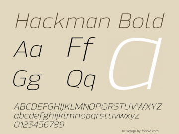 Hackman Light Italic Version 1.001;PS 001.001;hotconv 1.0.70;makeotf.lib2.5.58329;com.myfonts.easy.northernblock.hackman.light-italic.wfkit2.version.3Tsr图片样张