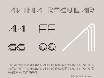 Avina 1.000 Font Sample