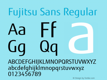 Fujitsu Sans Version 2.00 Font Sample