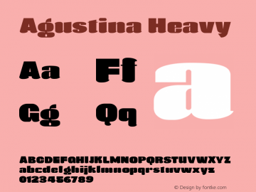 Agustina-Heavy 1.000 Font Sample