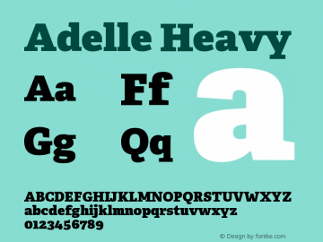 Adelle-Heavy Version 2.000 Font Sample