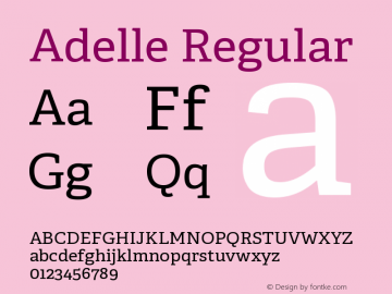 Adelle-Regular Version 2.000 Font Sample