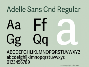 AdelleSansCnd Version 1.000 Font Sample