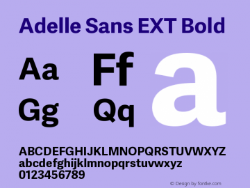 Adelle Sans EXT Bold Version 2.000;PS 002.000;hotconv 1.0.88;makeotf.lib2.5.64775图片样张