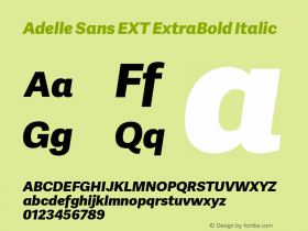 Adelle Sans EXT ExtraBold Italic Version 2.000;PS 002.000;hotconv 1.0.88;makeotf.lib2.5.64775图片样张