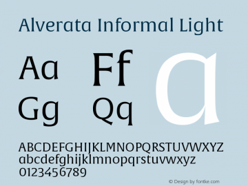 AlverataInformalLt Version 1.000图片样张