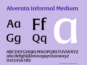 AlverataInformalMd Version 1.000 Font Sample
