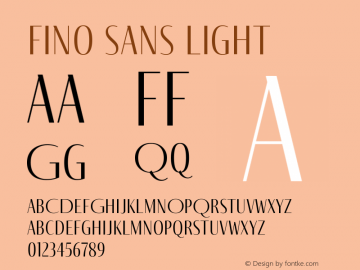 Fino Sans Light Version 1.012;PS 001.012;hotconv 1.0.88;makeotf.lib2.5.64775图片样张