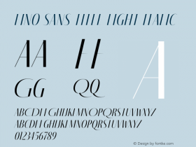 Fino Sans Title Light Italic Version 1.012;PS 001.012;hotconv 1.0.88;makeotf.lib2.5.64775图片样张