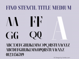 Fino Stencil Title Medium Version 1.012;PS 001.012;hotconv 1.0.88;makeotf.lib2.5.64775 Font Sample