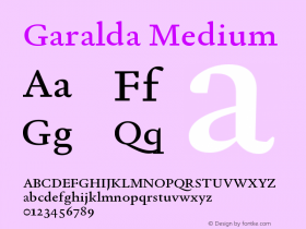 GaraldaMd Version 1.004 Font Sample