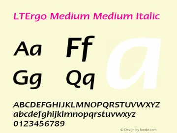 LTErgo Medium Medium Italic Version 001.000图片样张