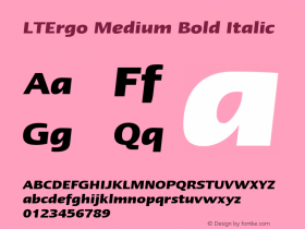 LTErgo Medium Bold Italic Version 001.000 Font Sample