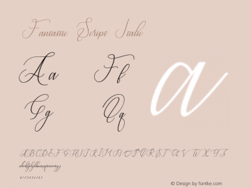 FantasticScript-Italic Version 1.000图片样张