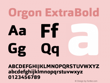 Orgon-ExtraBold Version 1.000图片样张