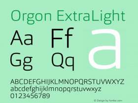 Orgon-ExtraLight Version 1.000图片样张