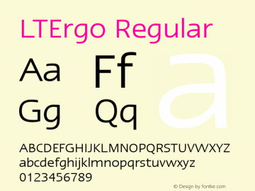 LTErgo Regular Version 2.0 Font Sample