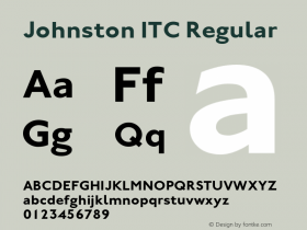 Johnston ITC Regular 001.001图片样张